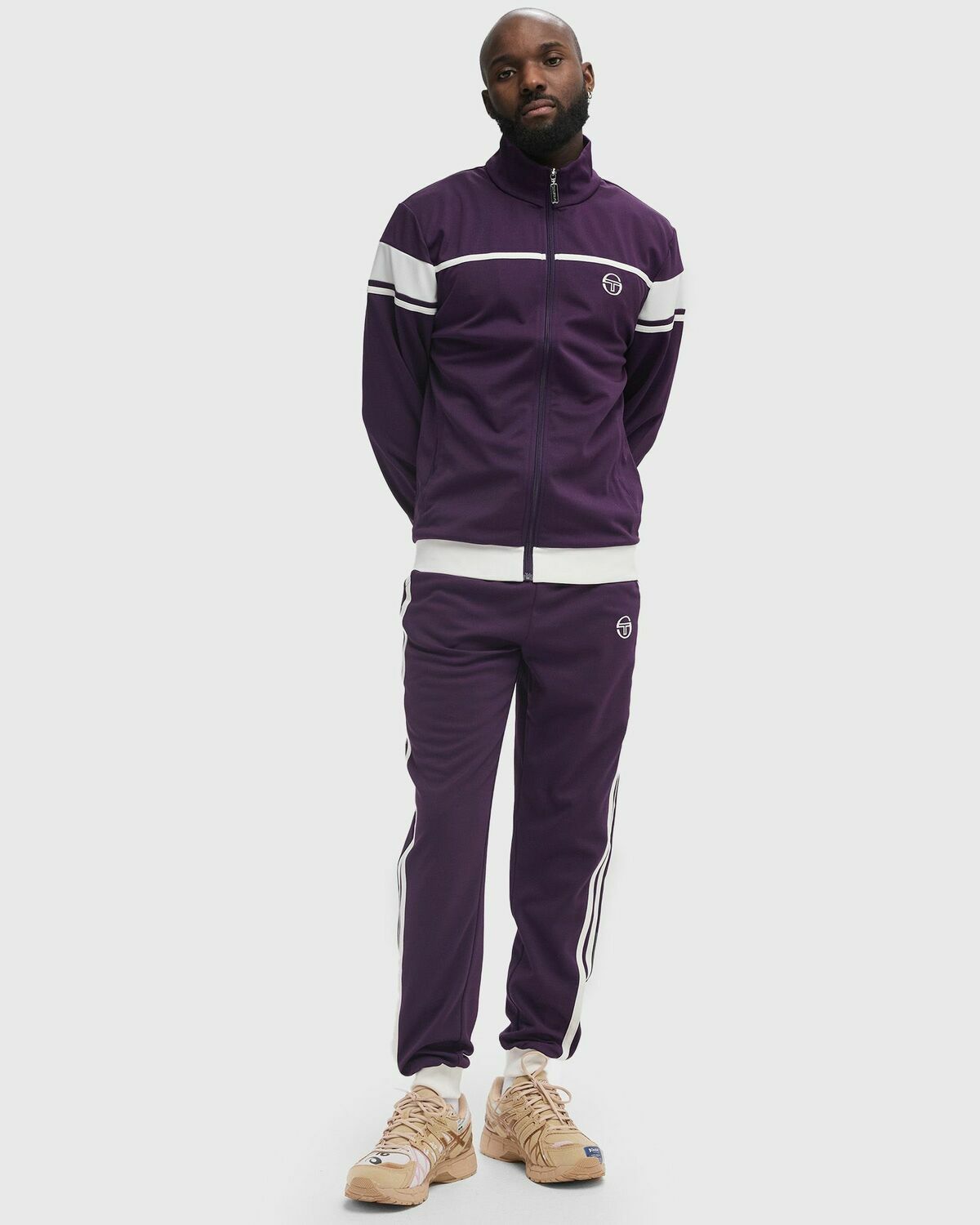 Sergio Tacchini NEW DAMARINDO TRACK TOP Purple Mens Track Jacket
