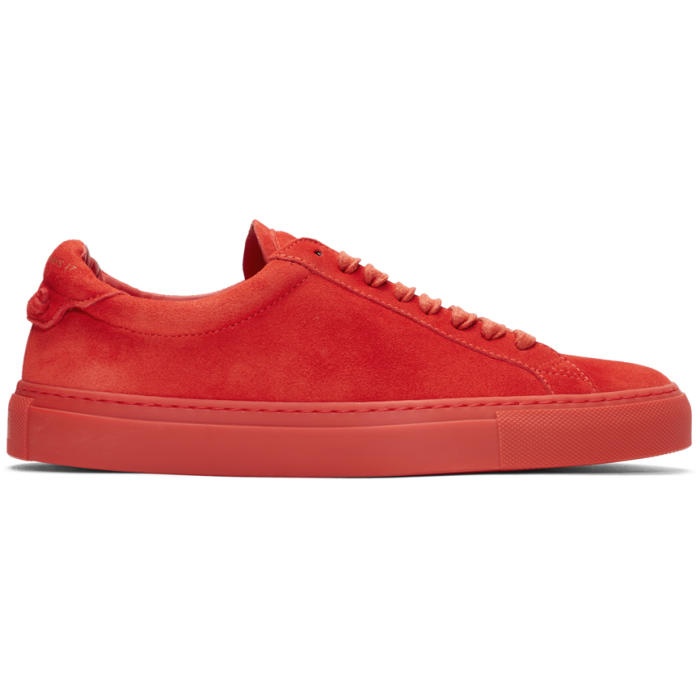 Photo: Givenchy Red Suede Urban Knots Sneakers