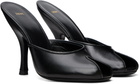 JUDE Black Date Mule Heeled Sandals
