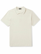 Theory - Bron Slub Cotton-Jersey Polo Shirt - Neutrals