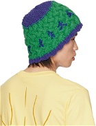 KidSuper Blue & Green Running Man Crochet Hat