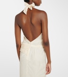 Johanna Ortiz Scarf-detail jacquard maxi dress