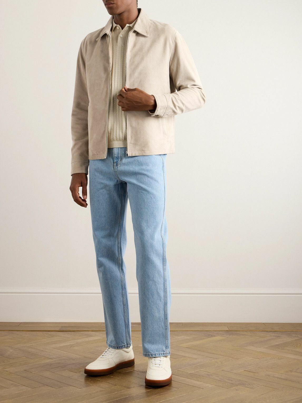 Theory - Hazelton Suede Jacket - Neutrals Theory