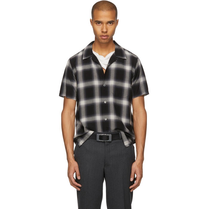 Photo: Attachment Black and White Short Sleeve Check Shirt 