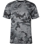 Nike Training - Camouflage-Print Dri-FIT Stretch-Jersey T-Shirt - Gray