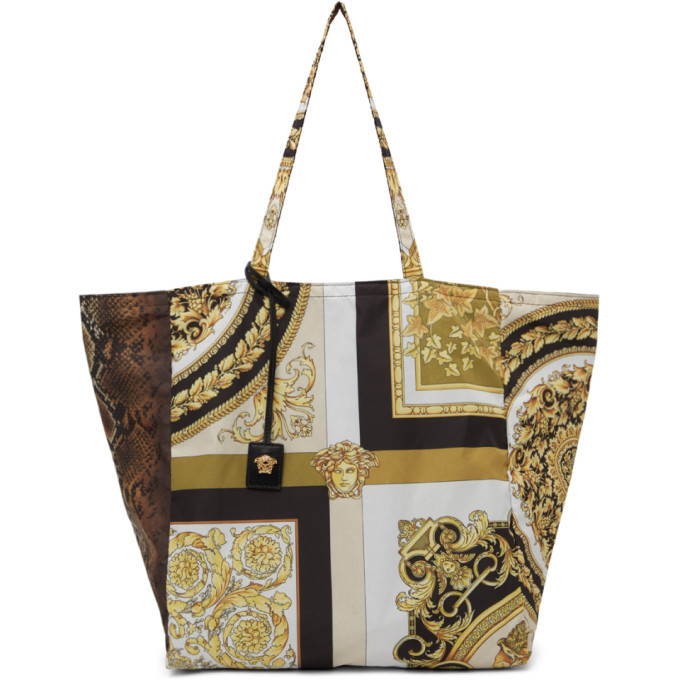 Photo: Versace Yellow Mixed Print Tote