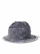 KAPITAL - The Old Man and the Sea Distressed Buckled Cotton-Twill Bucket Hat