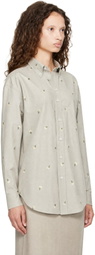 Rier Gray Floral Shirt