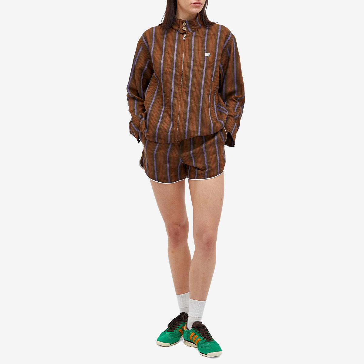 Wales Bonner Women's Life Shorts in Brown/Blue
