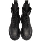 Julius Black Wide Sole Combat Boots