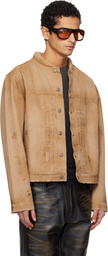 424 Tan 424 Collection Trucker Jacket