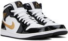 Nike Jordan Black & Gold Air Jordan 1 Mid SE Sneakers