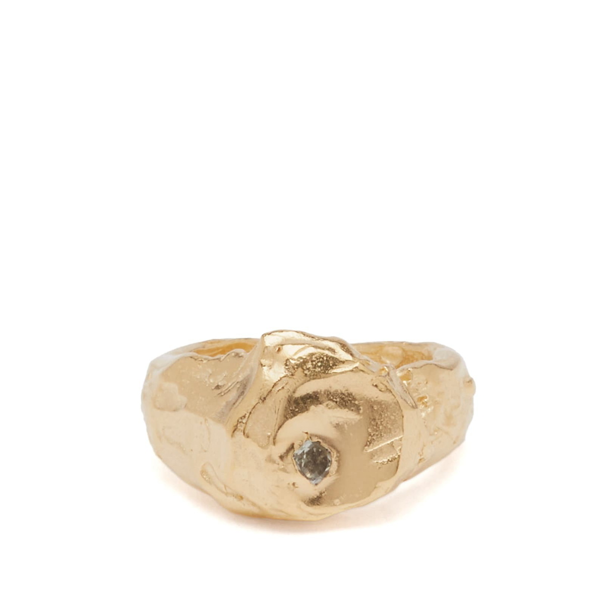 【スペイン発】Simuero Liana Ring ブルーカイヤナイト 海 天然 LIANA - Handmade gold plated ring | Simuero