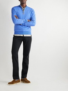 Peter Millar - Excursionist Flex Wool-Blend Half-Zip Sweater - Blue