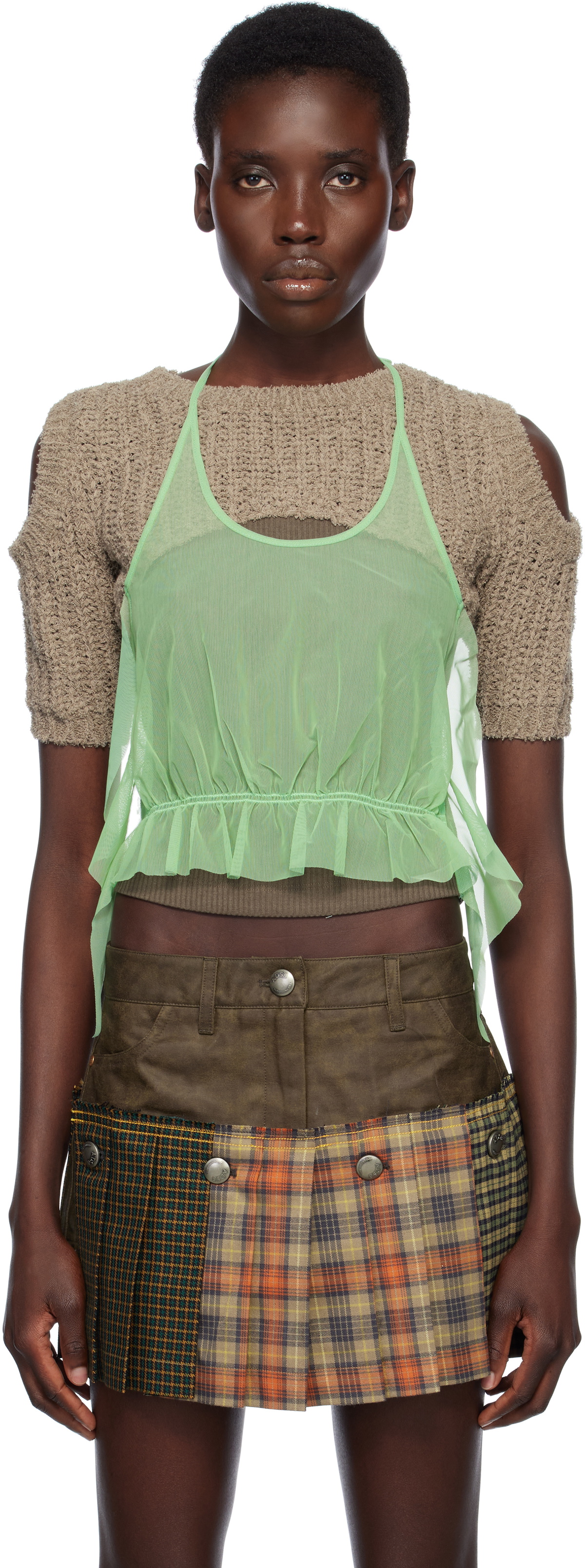 Andersson Bell Black Halter String Piqué Polo Andersson Bell