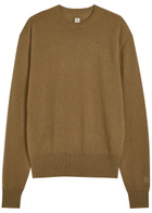 Toteme Classic Crew-neck Cashmere Jumper Khaki