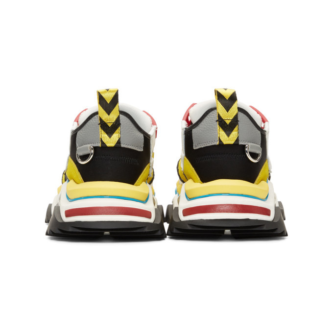 Calvin Klein 205W39NYC Blue and Yellow Strike 205 Sneakers Calvin