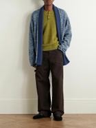 The Elder Statesman - Nomad Space-Dyed Wool-Blend Cardigan - Blue