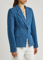 Paige Candace Stretch-denim Blazer Blue