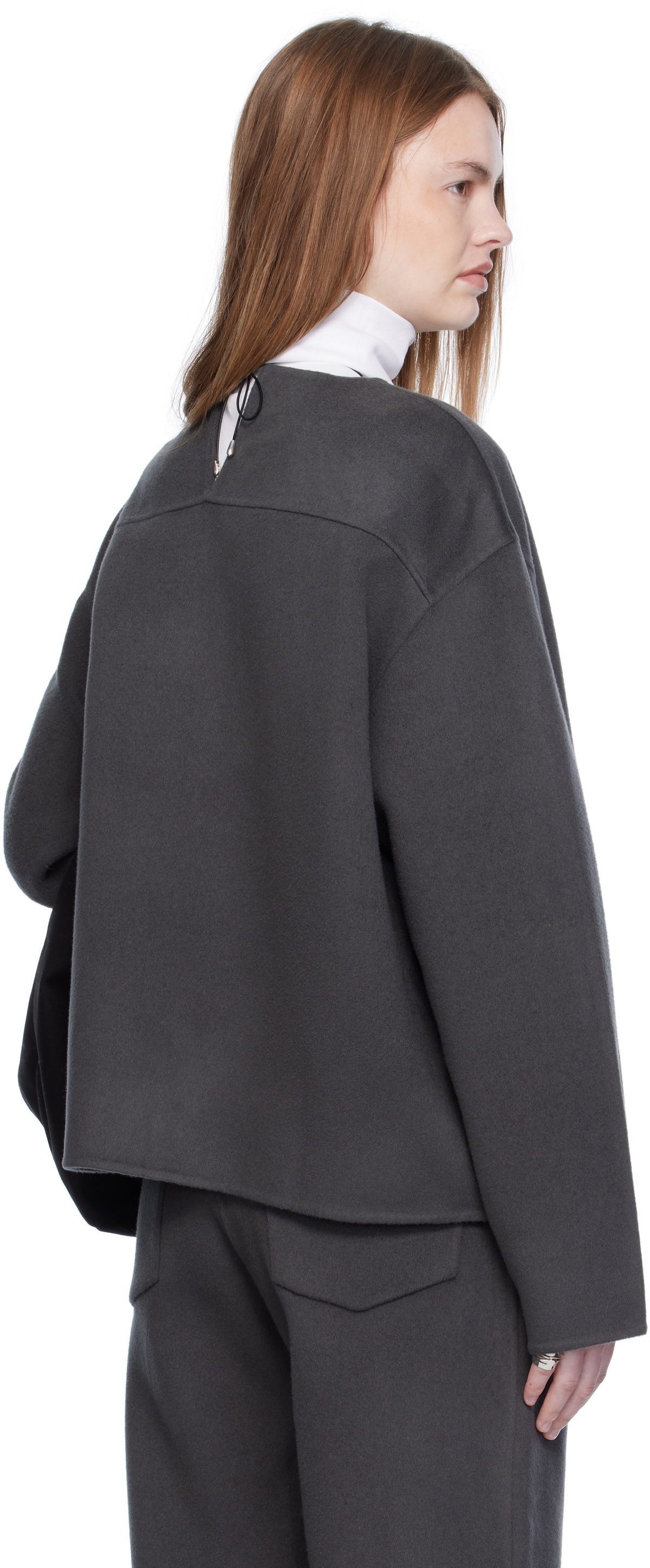 Arch The Gray Handmade Wool Cashmere Top