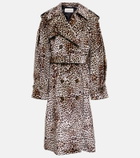 Alexandre Vauthier - Leopard-print velvet trench coat