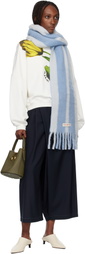 Marni Blue Striped Alpaca Scarf