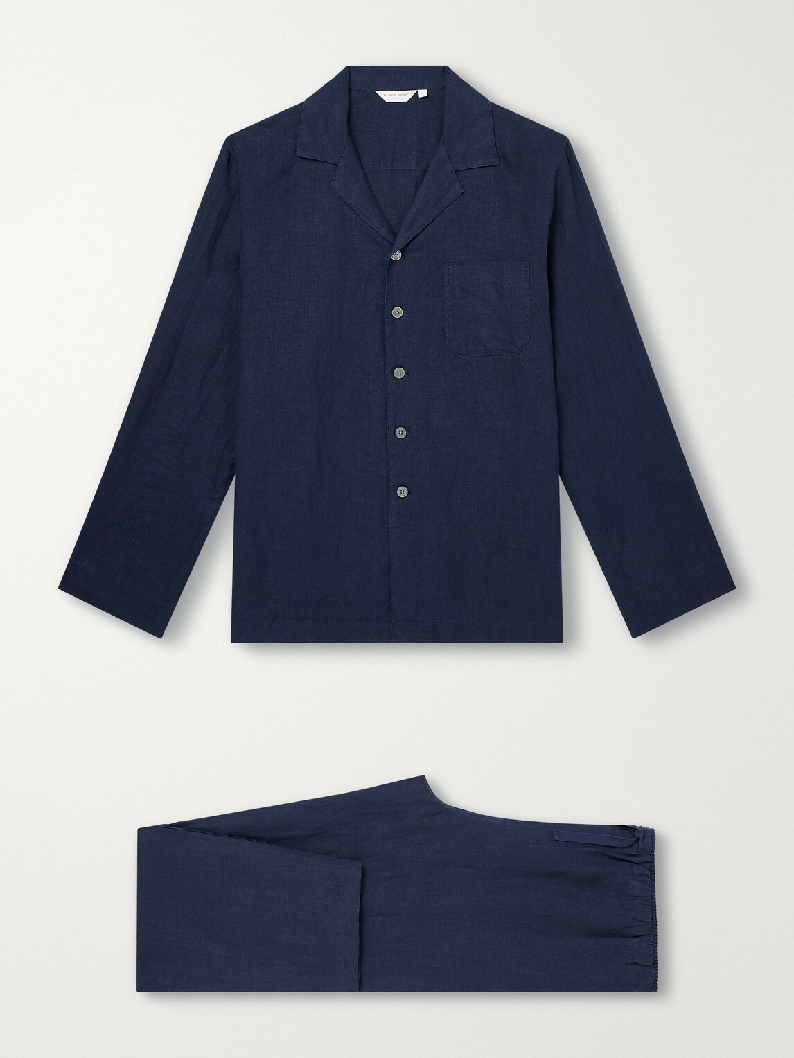 Derek Rose - Sicily 1 Linen-Canvas Pyjama Set - Blue