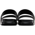 Ferragamo Black Gancini Ornament Slide Sandals
