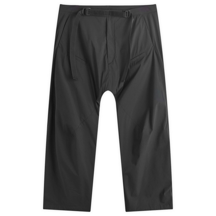 Photo: Acronym Men's Encapsulated Nylon Ultrawide Drawcord Trousers in Black
