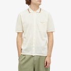 Percival Men's Alfie Knitted Polo Shirt in Neutrals