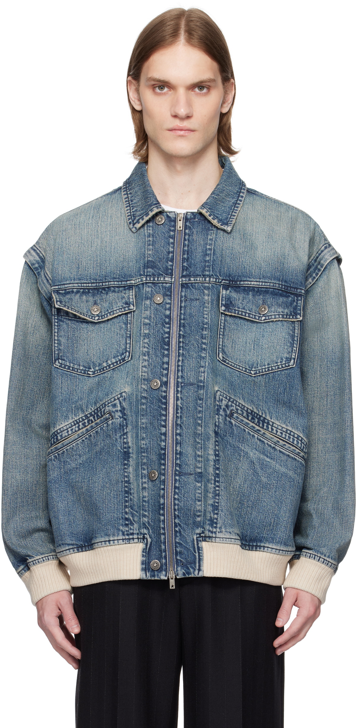 Golden Goose Washed Denim Jacket Golden Goose Deluxe Brand