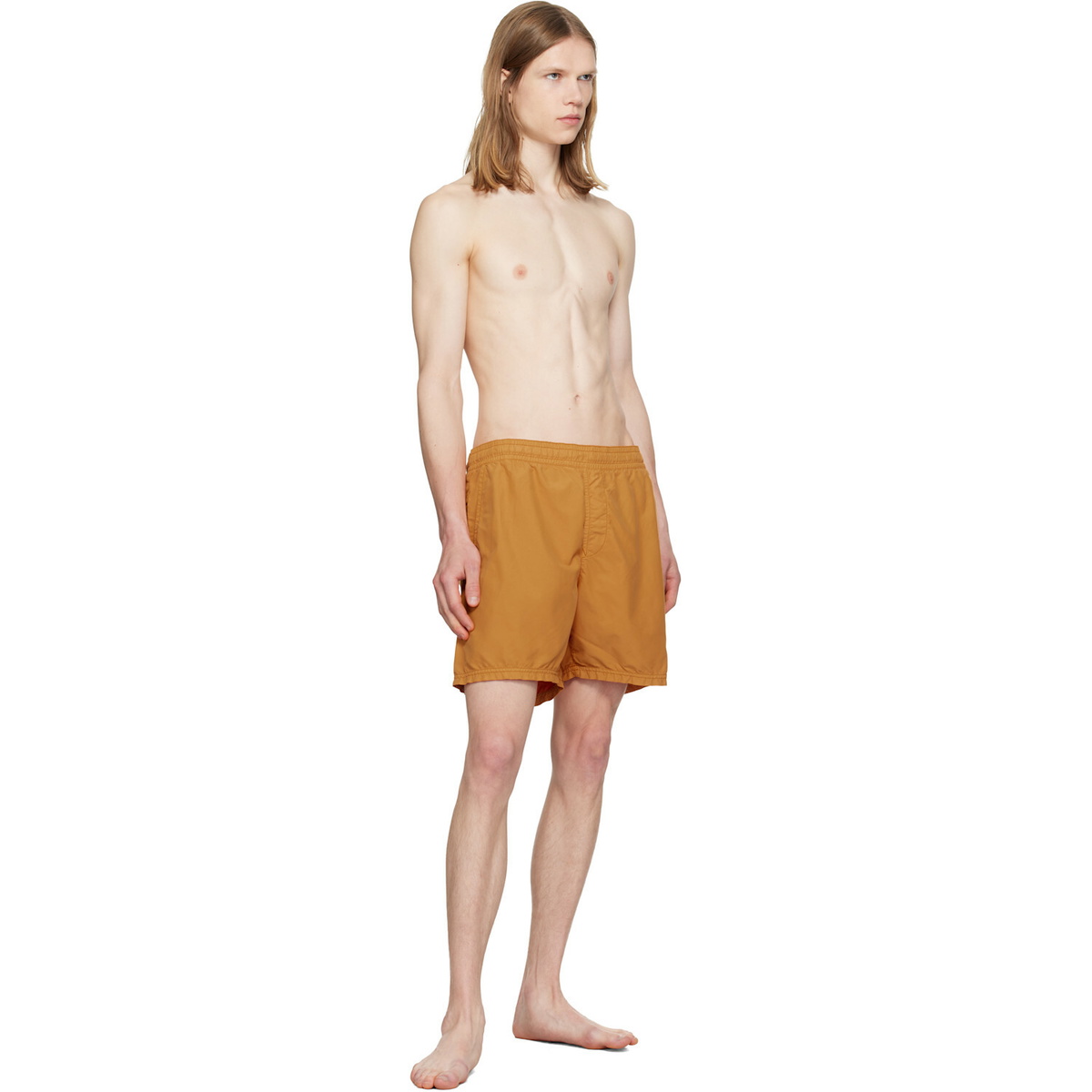 Stone Island Orange B100B09 Brushed Nylon Swim Shorts