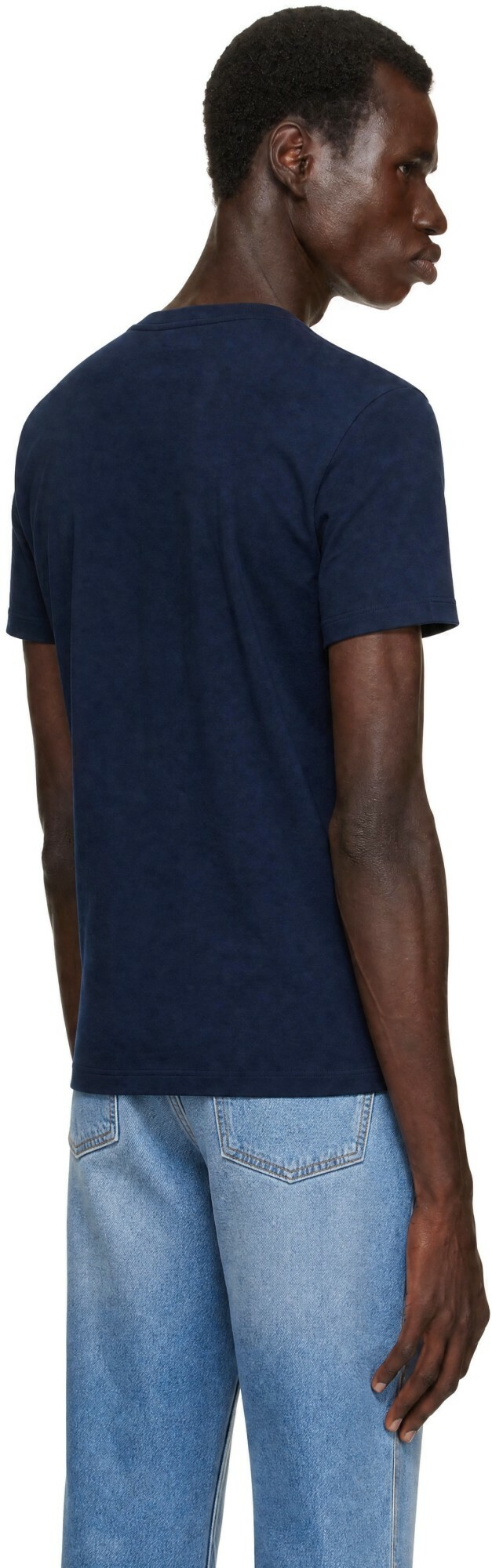 BALMAIN Navy & Red Printed 'Balmain Paris' T-shirt