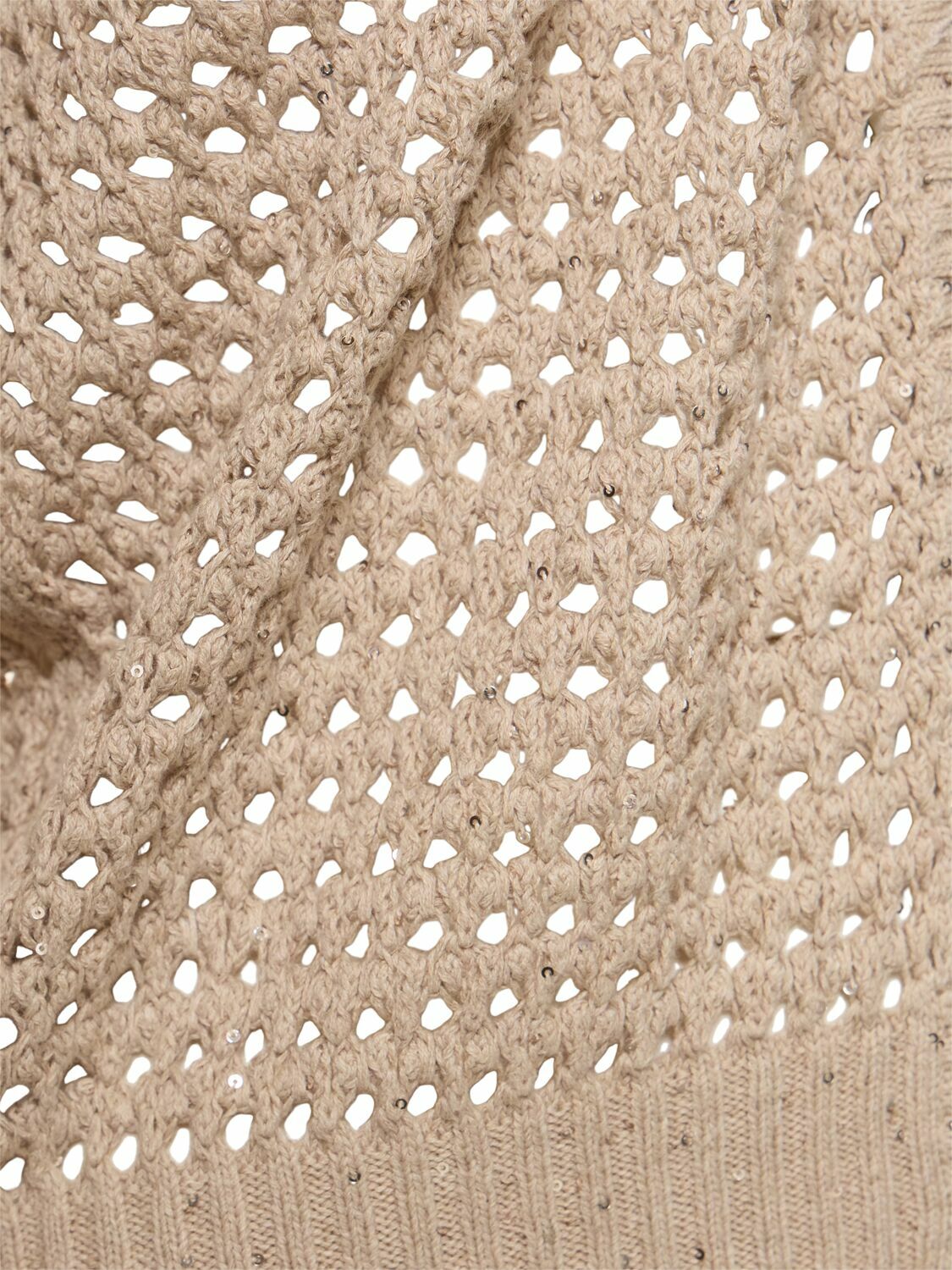 BRUNELLO CUCINELLI - Open Knit Cotton Blend Cardigan