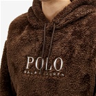 Polo Ralph Lauren Men's High Pile Fleece Hoodie in Dark Beech