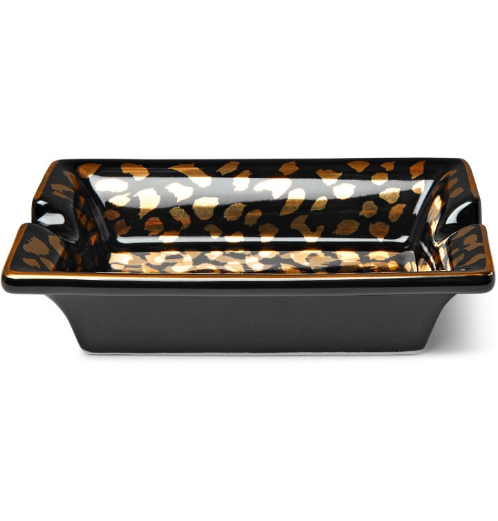 Photo: Wacko Maria - Leopard-Print Ceramic Ashtray - Black