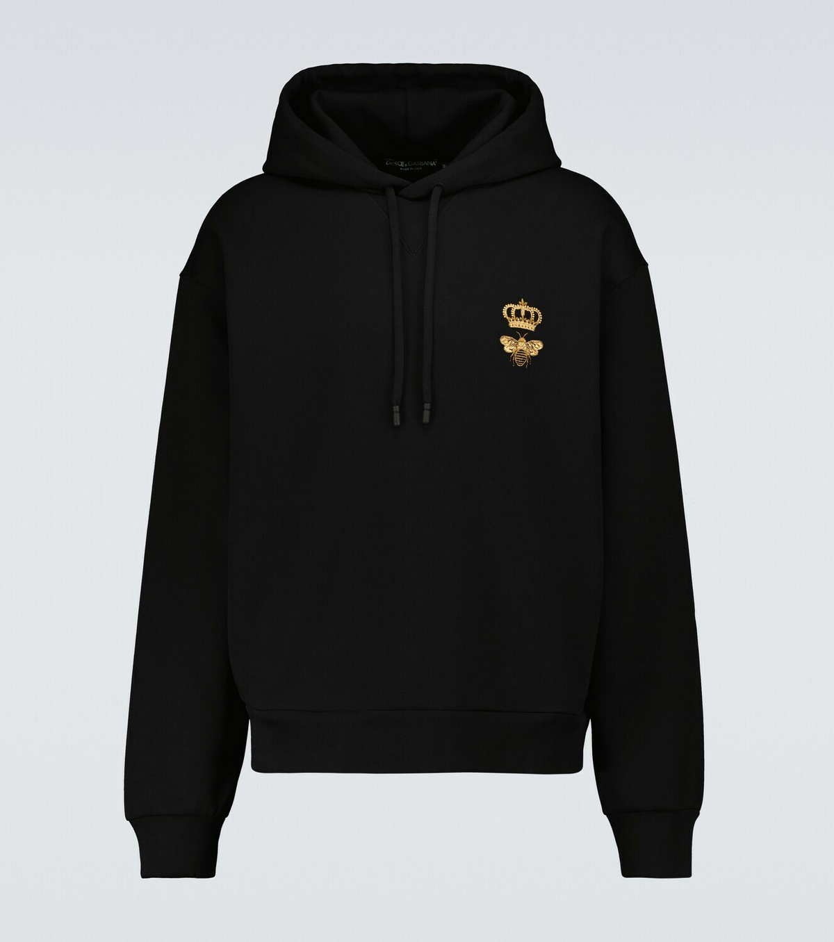 Dolce & Gabbana Gray Logo Patch Hooded Sweatshirt Sweater