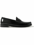 SAINT LAURENT - Le Loafer Monogram Logo-Appliquéd Leather Penny Loafers - Black