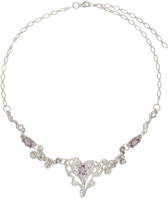 Photo: Harlot Hands SSENSE Exclusive Silver Daphne Collar Necklace