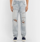 AMIRI - Distressed Denim Jeans - Men - Light blue