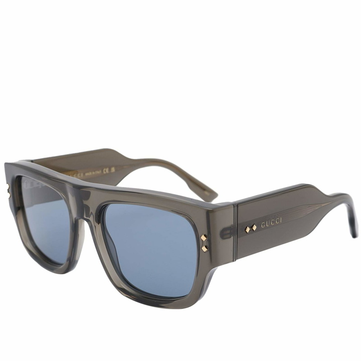 Photo: Gucci Men's Eyewear GG1262S Sunglasses in Grey/Blue