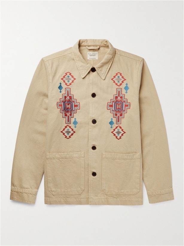 Photo: Nudie Jeans - Barney Desert Embroidered Organic Cotton-Twill Jacket - Neutrals