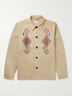 Nudie Jeans - Barney Desert Embroidered Organic Cotton-Twill Jacket - Neutrals