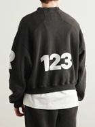 RRR123 - CVA Logo-Print Embroidered Cotton-Jersey Sweatshirt - Black