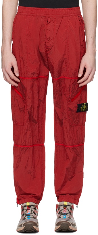 Photo: Stone Island Red Loose-Fit Sweatpants