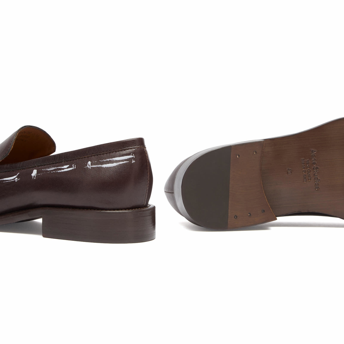 Acne Studios Women's Bassel Loafers in Dark Brown
