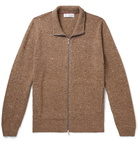 Brunello Cucinelli - Donegal Virgin Wool-Blend Zip-Up Sweater - Brown