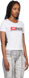 Diesel White T-Uncutie-Divstroyed T-Shirt