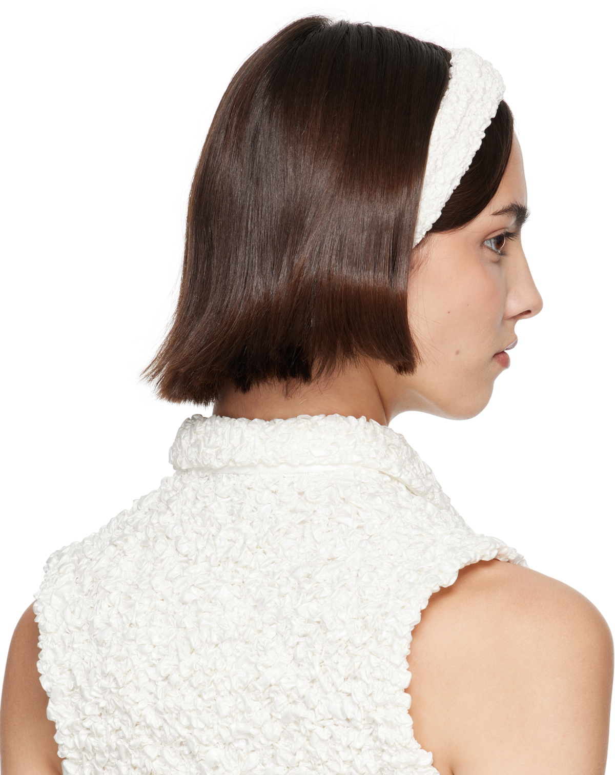 SUPER YAYA SSENSE Exclusive Bridal Capsule Bandeau Criss Cross Headband