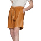 Nanushka Orange Vegan Leather Doxxi Shorts